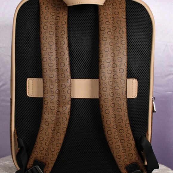 GUESS Brown Logo Backpack Travel School Zip Around Bag NWOT main image 10